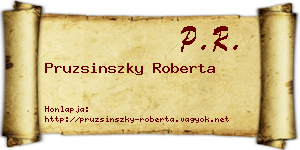 Pruzsinszky Roberta névjegykártya